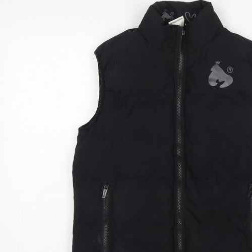 Mengo Teens Black XS Padded Puffer Waistcoat Full Zip