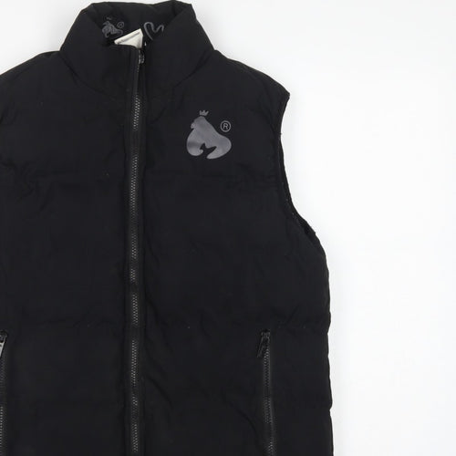 Mengo Teens Black XS Padded Puffer Waistcoat Full Zip