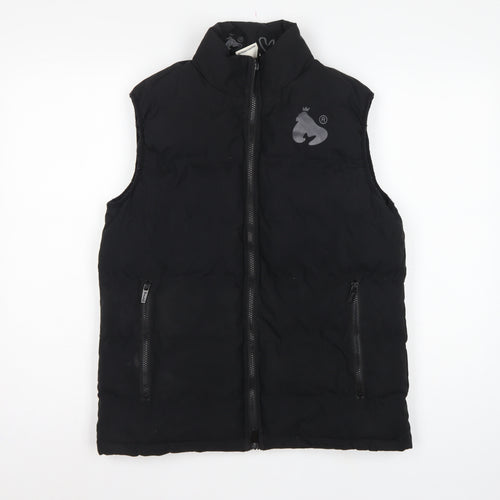 Mengo Teens Black XS Padded Puffer Waistcoat Full Zip