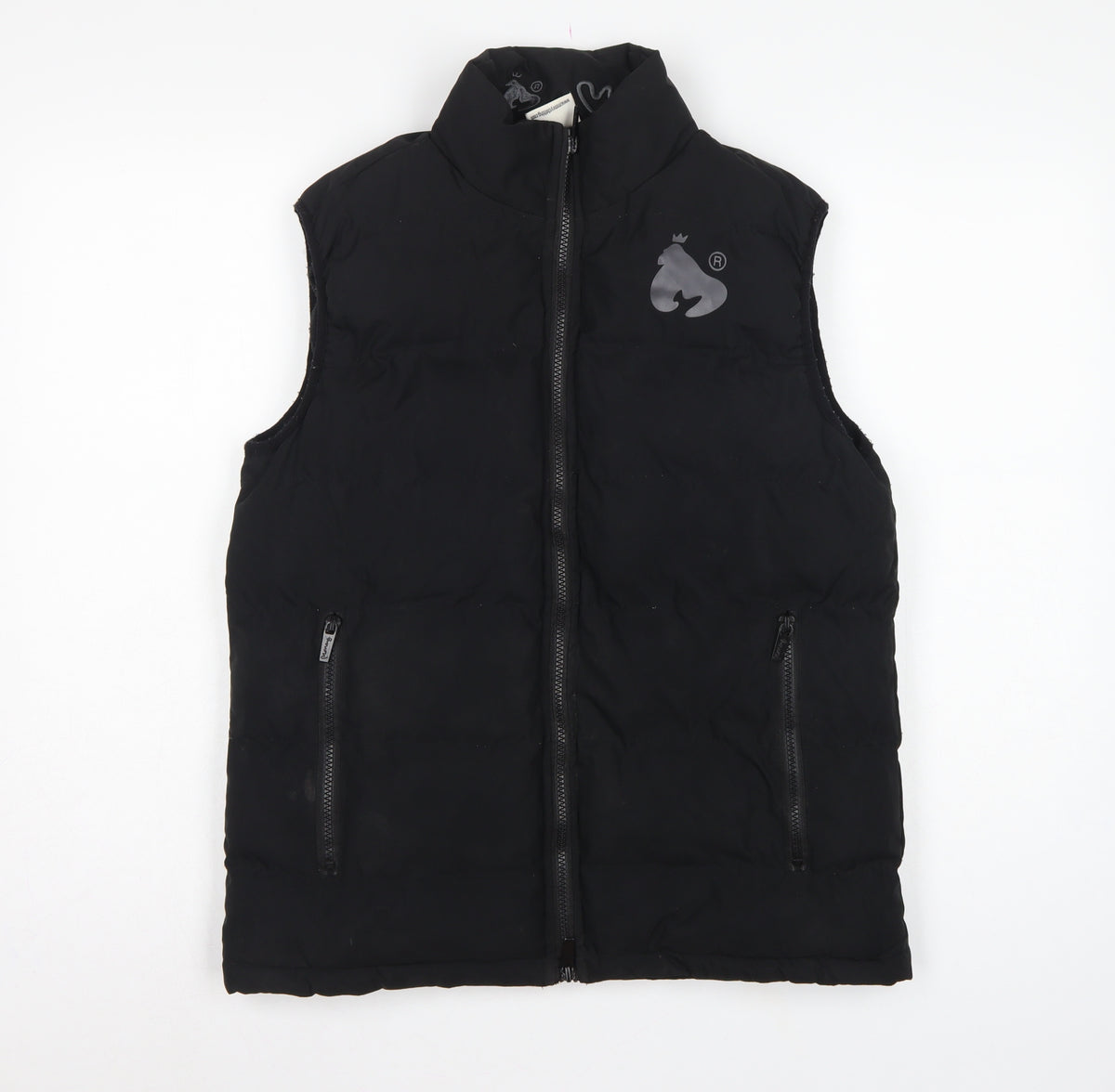 Mengo Teens Black XS Padded Puffer Waistcoat Full Zip
