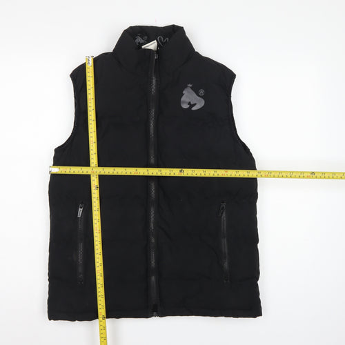 Mengo Teens Black XS Padded Puffer Waistcoat Full Zip