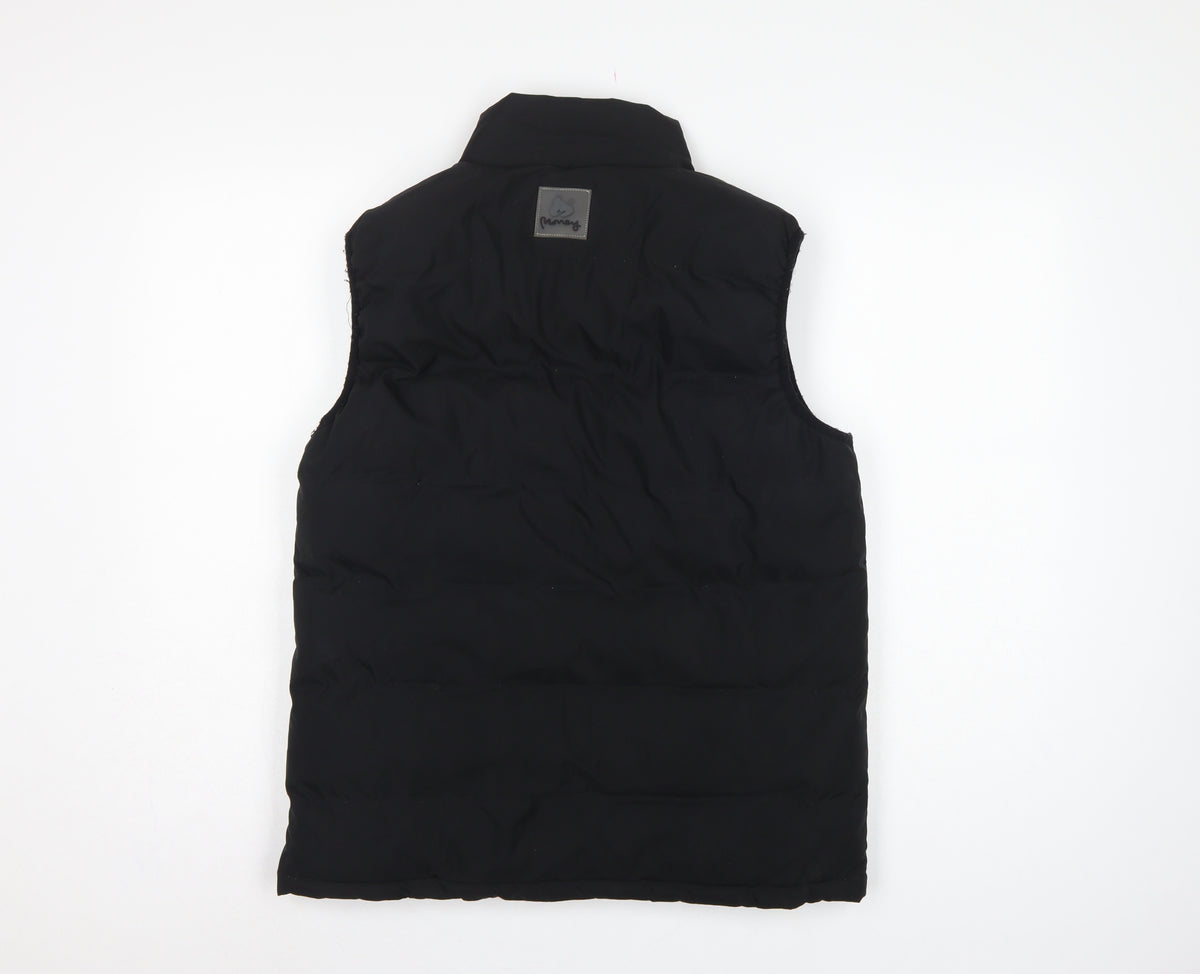 Mengo Teens Black XS Padded Puffer Waistcoat Full Zip