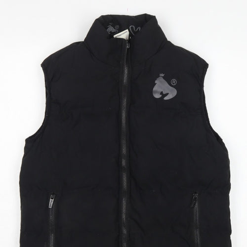 Mengo Teens Black XS Padded Puffer Waistcoat Full Zip