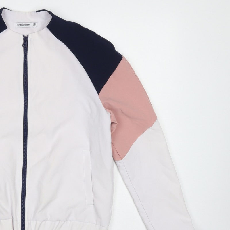 Stradivarius Women's Multicoloured UK 8 Bomber Jacket Full Zip