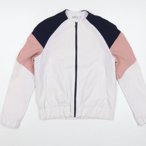 Stradivarius Women's Multicoloured UK 8 Bomber Jacket Full Zip