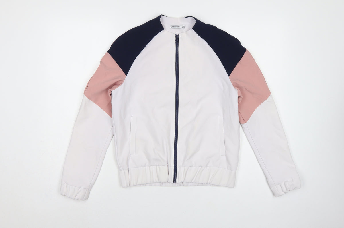 Stradivarius Women's Multicoloured UK 8 Bomber Jacket Full Zip