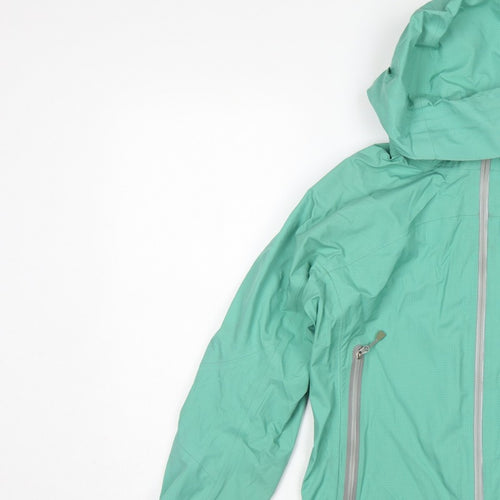 Sherpa Women’s Green XS Hooded Rain Jacket Lightweight Outdoor Shell