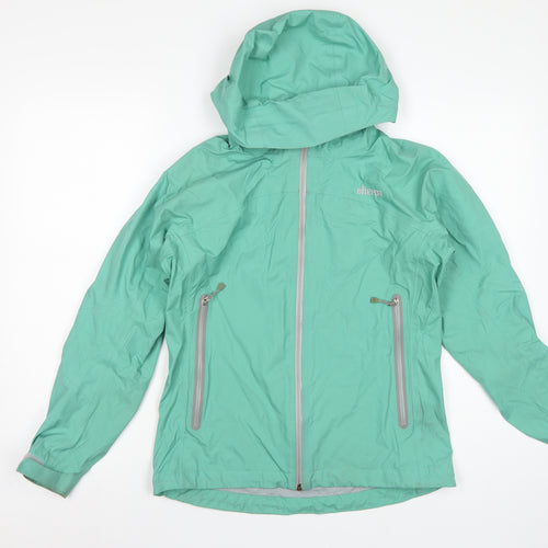 Sherpa Women’s Green XS Hooded Rain Jacket Lightweight Outdoor Shell