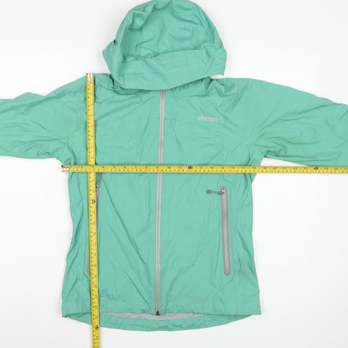 Sherpa Women’s Green XS Hooded Rain Jacket Lightweight Outdoor Shell