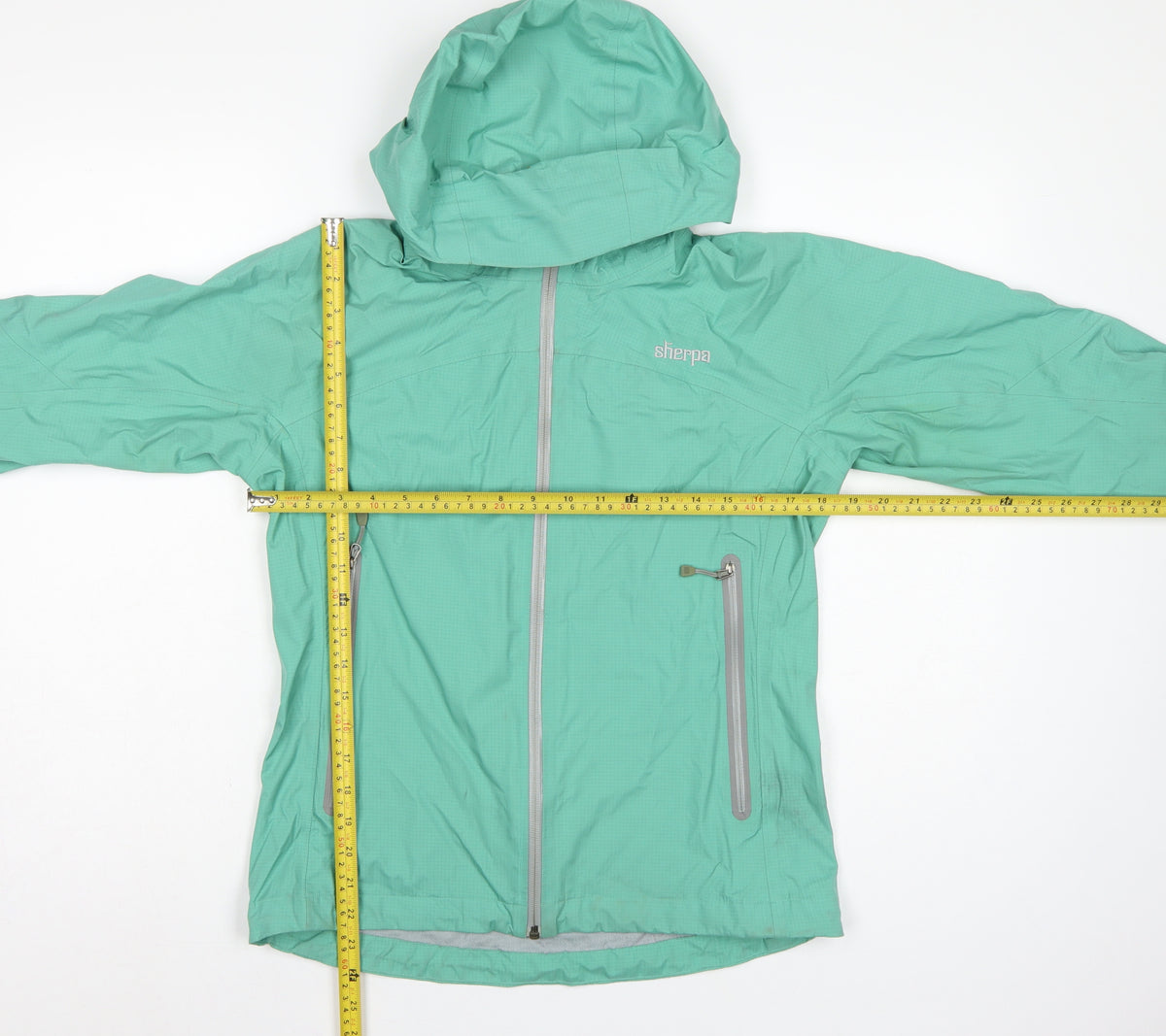 Sherpa Women’s Green XS Hooded Rain Jacket Lightweight Outdoor Shell