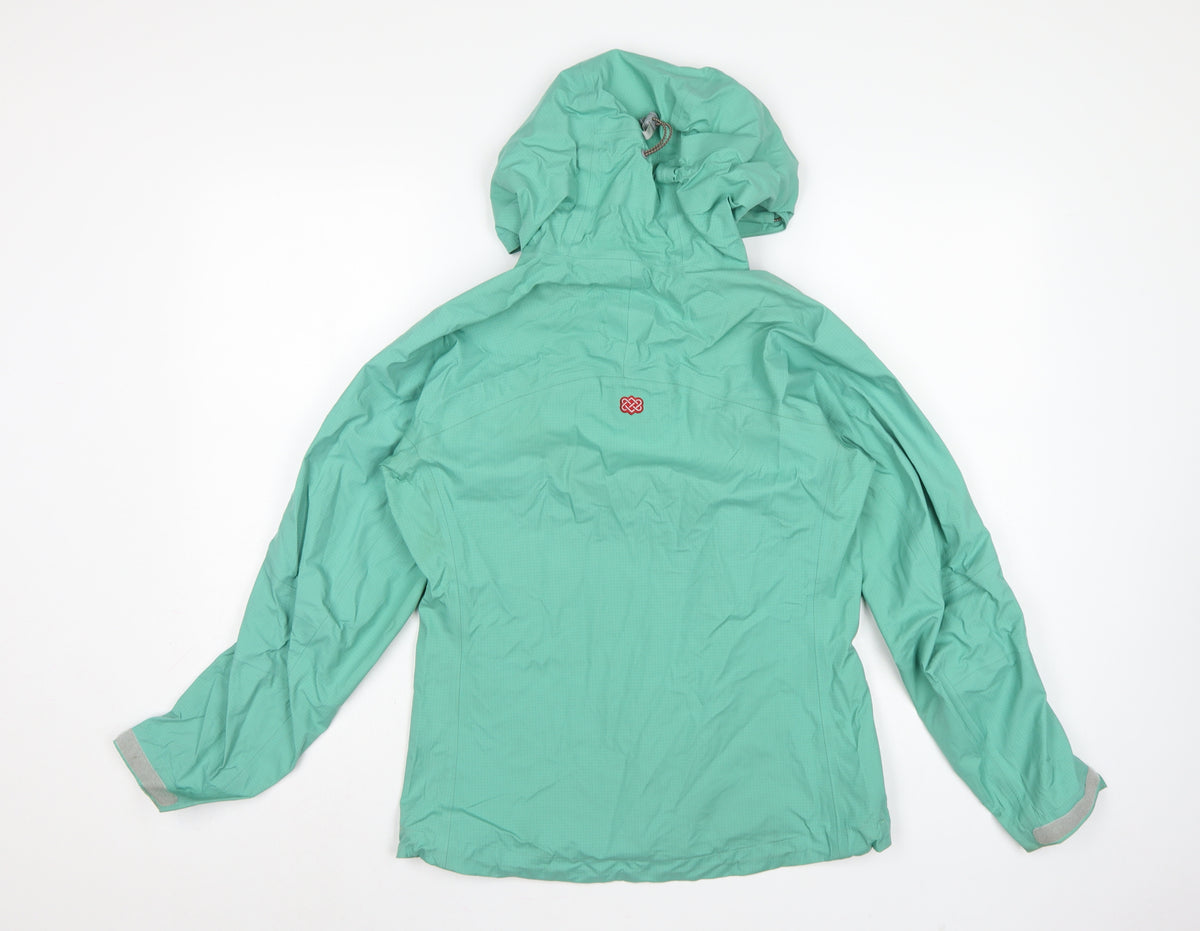 Sherpa Women’s Green XS Hooded Rain Jacket Lightweight Outdoor Shell