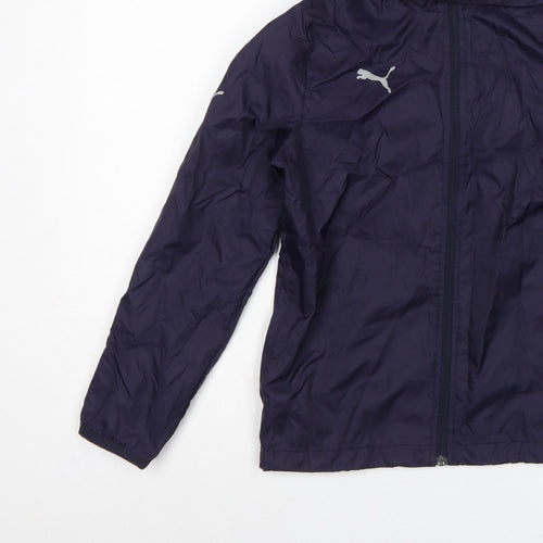 Puma Boys Blue 11-12 Years Windbreaker Hooded Full Zip Jacket