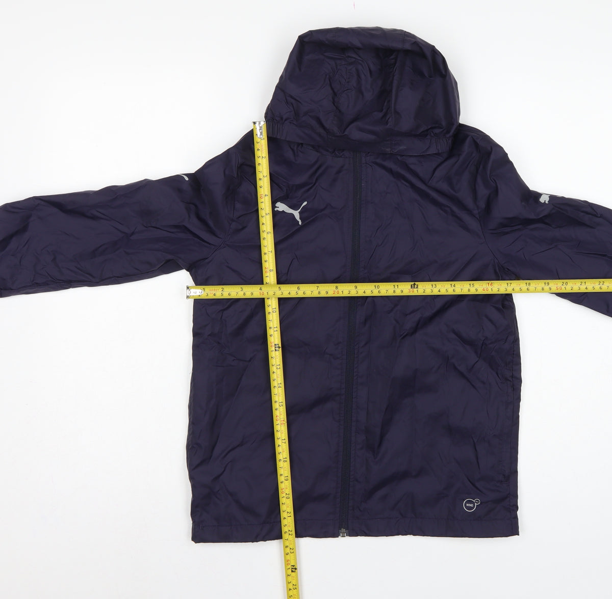 Puma Boys Blue 11-12 Years Windbreaker Hooded Full Zip Jacket