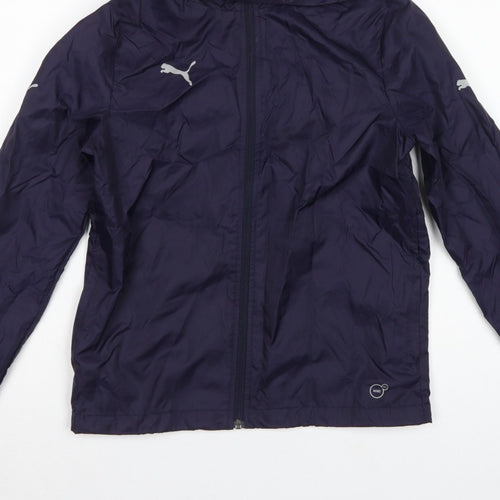 Puma Boys Blue 11-12 Years Windbreaker Hooded Full Zip Jacket