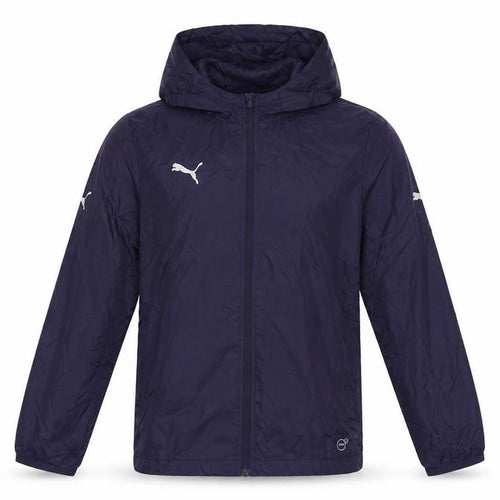 Puma Boys Blue 11-12 Years Windbreaker Hooded Full Zip Jacket