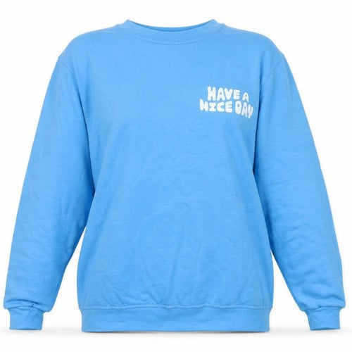 In The Style Women’s Blue UK 10/12 Pullover Sweatshirt Graphic Print