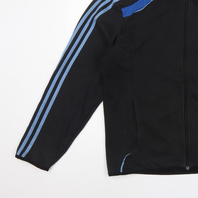 Adidas Men’s Black Blue M Full Zip Climacool Hooded Sports Hoodie