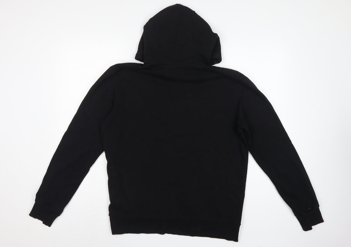 Jack & Jones Men’s Black L Logo Graphic Pullover Hoodie