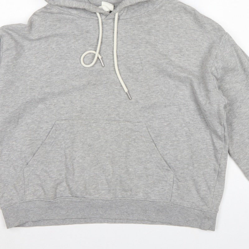 Additional view of H&M Women Grey M Pullover Hoodie Drawstring Kangaroo Pocket