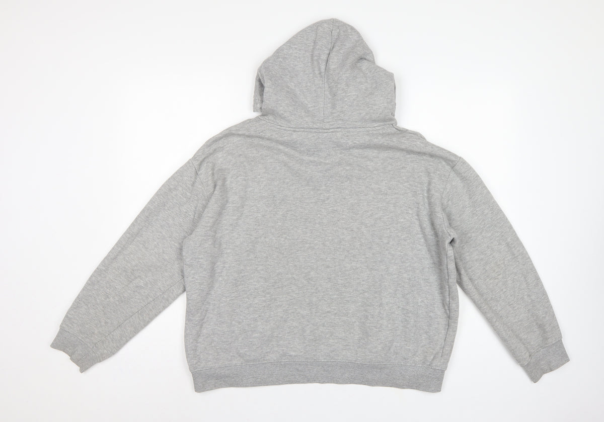 Brand and care label for H&M Women Grey M Pullover Hoodie Drawstring Kangaroo Pocket