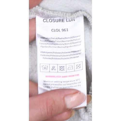 Closure LDN Women’s Beige UK 8 Pullover Hoodie Graphic Print