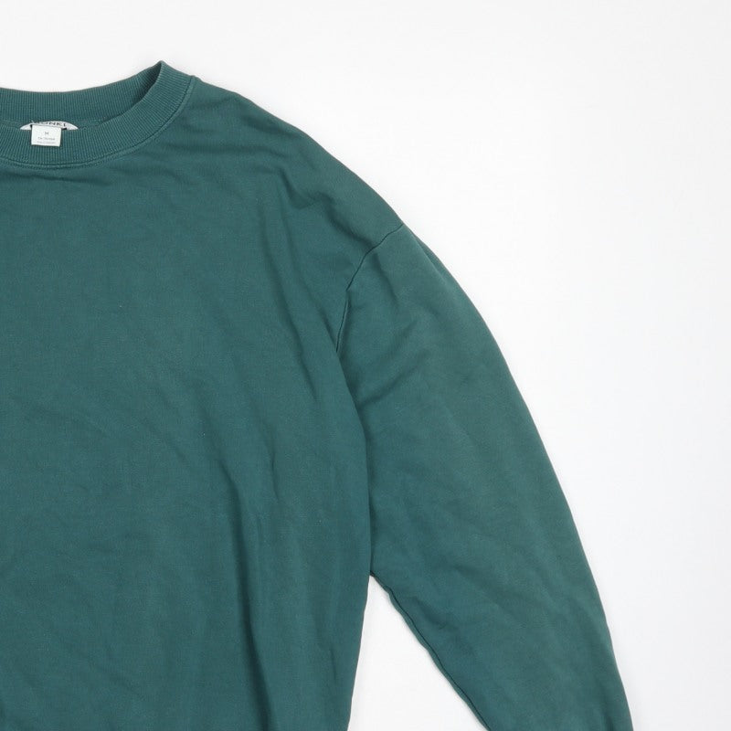 Additional view of Monki Women’s Green, size UK 12, Relaxed Crew Neck Pullover Sweatshirt
