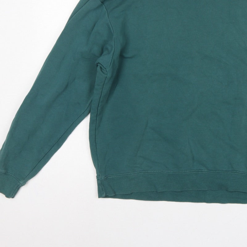 Additional view of Monki Women’s Green, size UK 12, Relaxed Crew Neck Pullover Sweatshirt