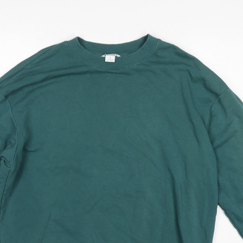Additional view of Monki Women’s Green, size UK 12, Relaxed Crew Neck Pullover Sweatshirt