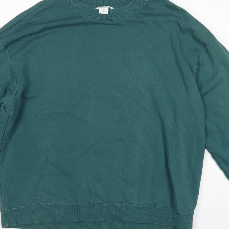 Additional view of Monki Women’s Green, size UK 12, Relaxed Crew Neck Pullover Sweatshirt