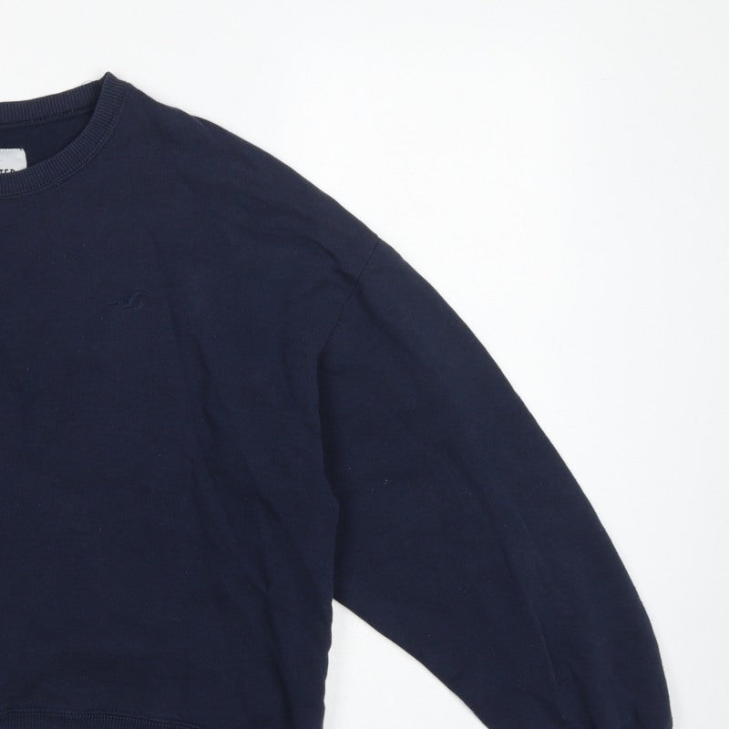 Additional view of Hollister Women’s Blue M Logo Crew Neck Pullover Sweatshirt