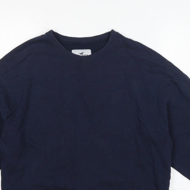 Additional view of Hollister Women’s Blue M Logo Crew Neck Pullover Sweatshirt
