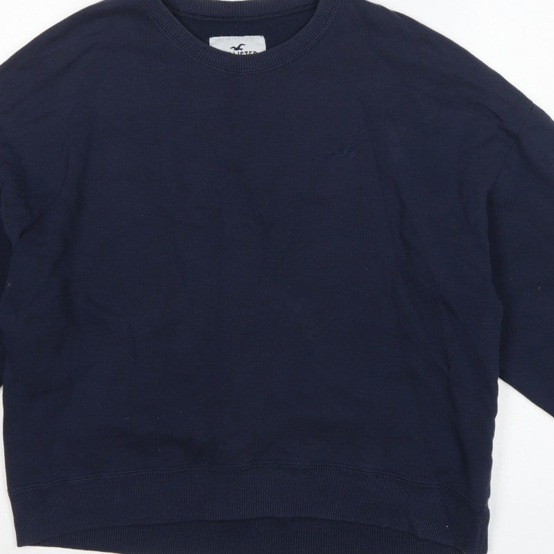 Additional view of Hollister Women’s Blue M Logo Crew Neck Pullover Sweatshirt