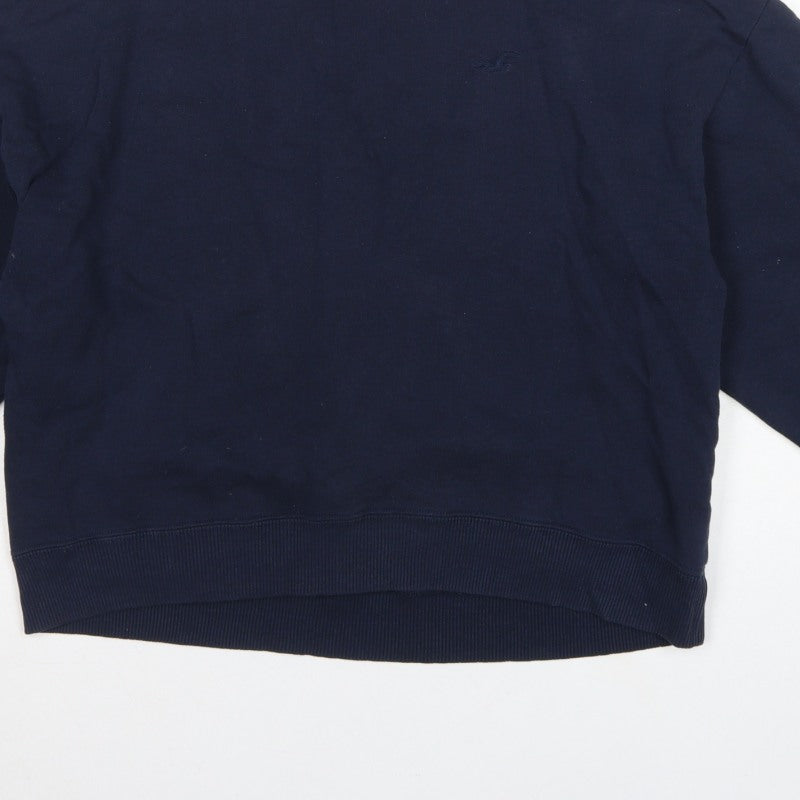 Additional view of Hollister Women’s Blue M Logo Crew Neck Pullover Sweatshirt