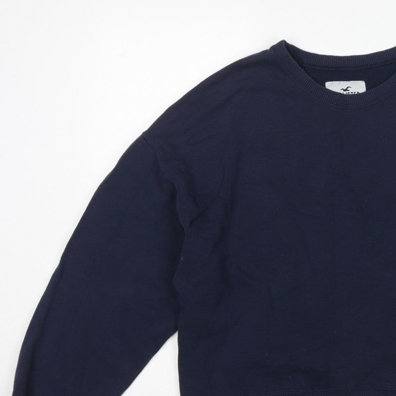 Additional view of Hollister Women’s Blue M Logo Crew Neck Pullover Sweatshirt
