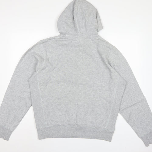 Duffer St George Men’s Grey L Pullover Hoodie College Logo Fleece Pockets