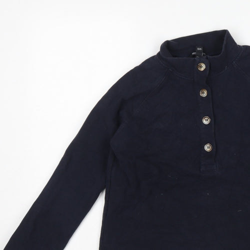 Baukjen Women’s Navy Blue UK 8 Henley Button Sweatshirt
