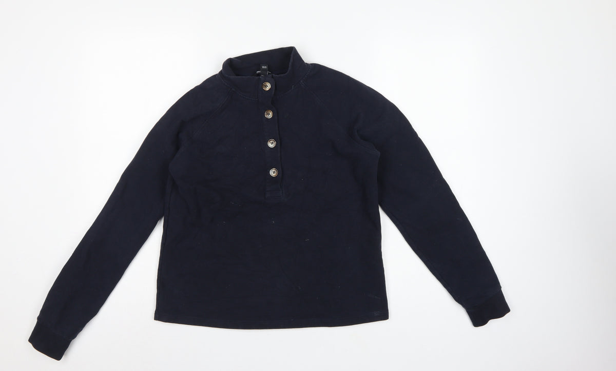 Baukjen Women’s Navy Blue UK 8 Henley Button Sweatshirt