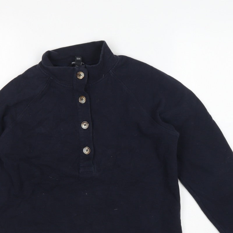 Baukjen Women’s Navy Blue UK 8 Henley Button Sweatshirt