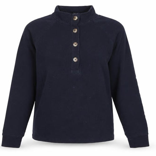 Baukjen Women’s Navy Blue UK 8 Henley Button Sweatshirt