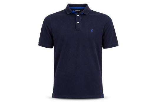 Joules Men’s Navy Blue L Classic Fit Cotton Polo Shirt Logo