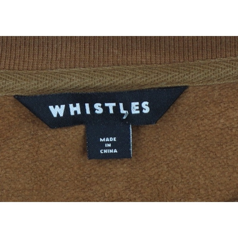 Additional view of Whistles Women's Brown M Pullover Crew Neck Cotton Sweatshirt