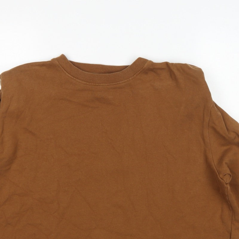 Additional view of Whistles Women's Brown M Pullover Crew Neck Cotton Sweatshirt