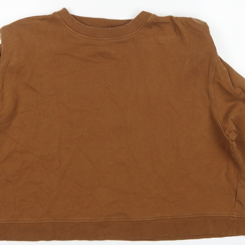 Additional view of Whistles Women's Brown M Pullover Crew Neck Cotton Sweatshirt