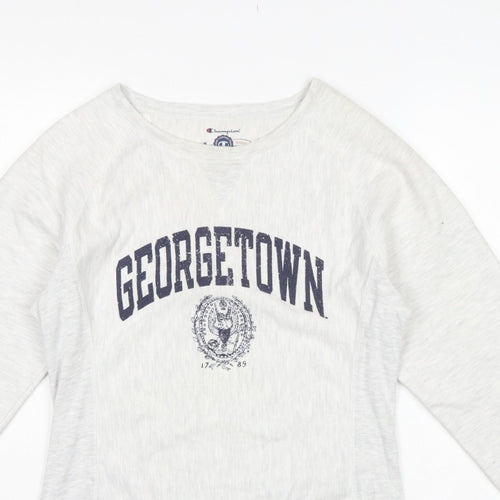 Champion Women’s Grey M Georgetown Reverse Weave Crew Neck Sweatshirt