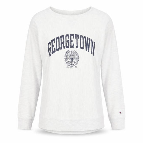 Champion Women’s Grey M Georgetown Reverse Weave Crew Neck Sweatshirt