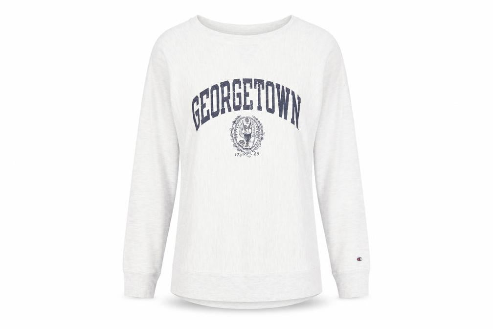 Champion Women’s Grey M Georgetown Reverse Weave Crew Neck Sweatshirt