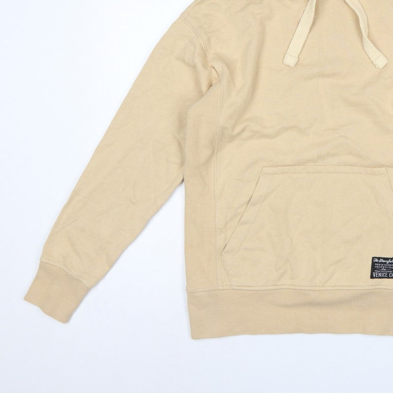 The Stronghold Men’s Beige XS Pullover Hoodie Venice CA Logo