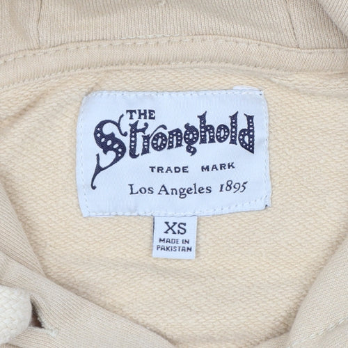 The Stronghold Men’s Beige XS Pullover Hoodie Venice CA Logo