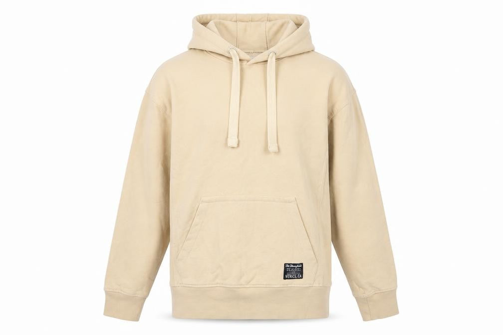 The Stronghold Men’s Beige XS Pullover Hoodie Venice CA Logo