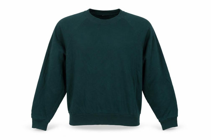 Uniqlo Unisex Adults Green L Crew Neck Raglan Pullover Sweatshirt